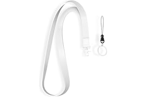 Avorast Lanyards for Keys, ID Badges, Long Neck Lanyard Heavy Duty Keychain Lanyard for Women, Men, Cool Cute Lanyard for Car Keys, Card Holder, Wallet, Key Chain (White)