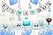 ARTIT Baby Shower Boy Blue Decoration Set All-in-1 Perfect Party Bundle Kit Hottest Favors - Banner Balloons Mommy to Be Sash Elephant Swirls Large Acrylic Pacifiers
