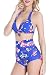 American Trends Women's Vintage High Waist Retro Bikini Swimsuit Set Swimwear