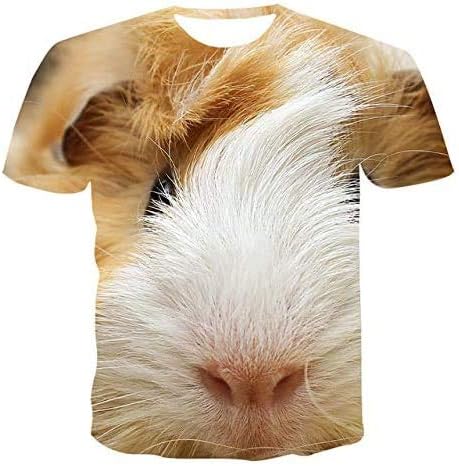 Amazon Co Jp カスタマイズ 夏の動物のファッションかわいい大きな目のモルモットの男性と女性3d印刷のtシャツの動物のカジュアルな半袖 原宿 系 おしゃれ Clothing Accessories
