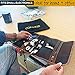 Leather Desk Organizer for Cables, Small Electronics, Mesh Zippered Pockets for USB Drive, Phone, Battery, SD Card, SIM Card, Passport Holder