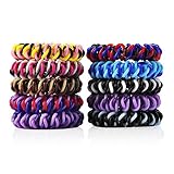 LucyGod 10PCS New Design Spiral Coil Elastic Hair Ties No Crease No Damage Ponytail Holders Rubber Bands, Random Color Delivery