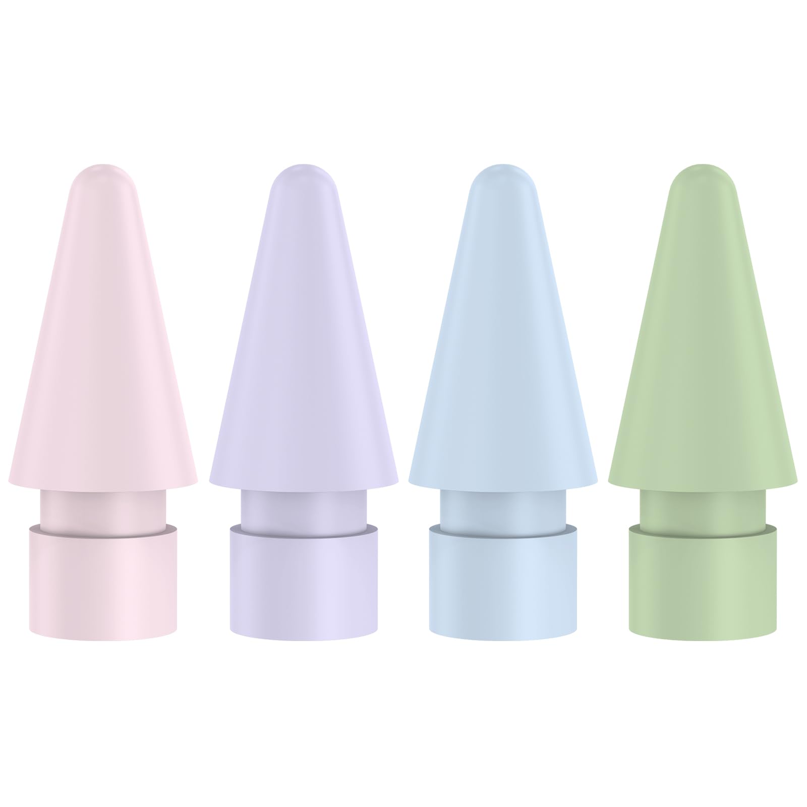 GRTHTATI 4 Pack Colorful Replacement Tips Compatible with Apple Pencil 2nd Generation, 1st Generation, Apple Pencil Pro & USB-C Pen Like Nibs (Pink/Purple/Blue/Green)