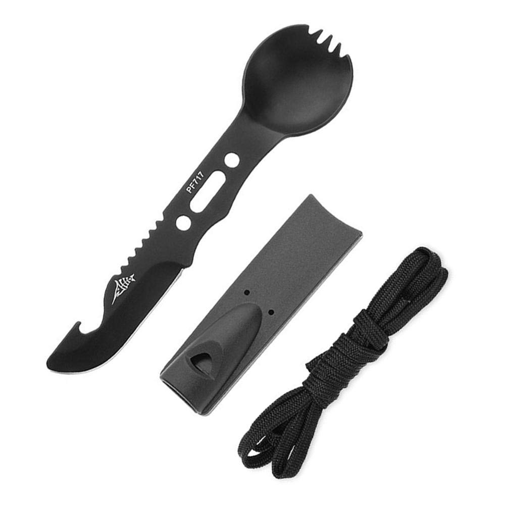 FOONEE Spoon Fork Knife Combo Set Camping Survival Tool Camping Hiking Hunting Backpacking