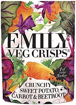 Emily Veg Crisps Crunchy Sweet Potato, Carrot & Beetroot Pack of 12