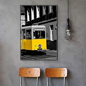 Floating Framed Canvas Wall Art for Living Room, Bedroom Black and White City Canvas Prints for Home Decoration Ready to Hang - 16x24 inches