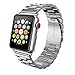 Apple Watch Band 42mm Stainless Steel , Swees Solid Stainless Steel Metal Replacement Strap Tool Kit Wrist iWatch Band for 42mm Apple Watch All Models , with Double Button Butterfly Clasp , Silver