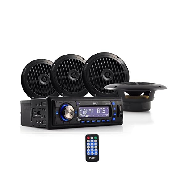 Pyle-In-Dash-Marine-AMFM-PLL-Tuning-Radio-with-USBSDMMC-Reader