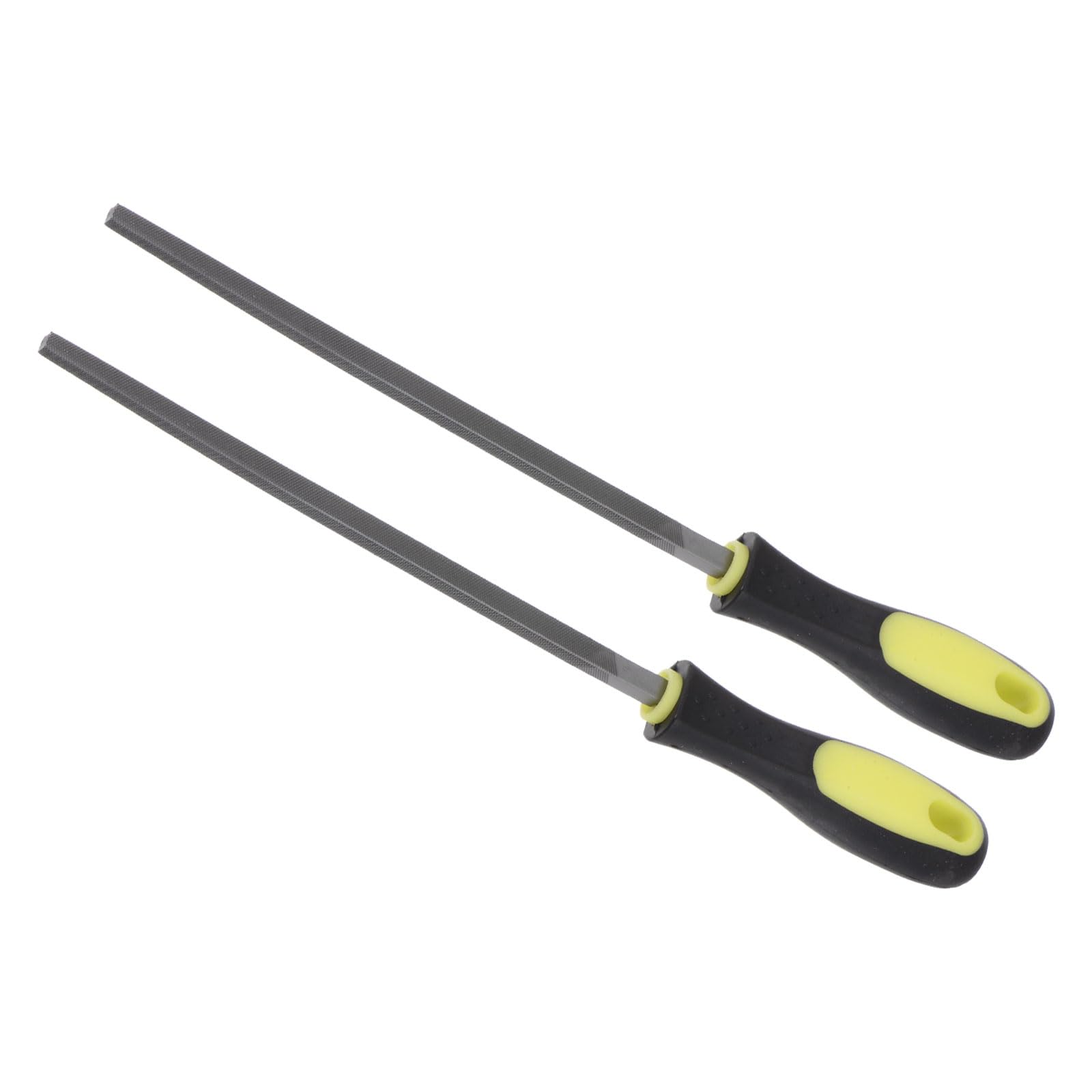 CoCud Square File, | 8 Inch File Length |, High Carbon Steel Medium Cut File Hand Rasp with Anti-Slip Grip Handle - (Applications: for Shaping Metal Wood Plastic), 2-Pieces