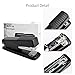 Ktrio Stapler,Office Staplers with Staples Stapler with 3000 Staples 20 Sheet Capacity Half Strip Ergonomic Metal Staplers Small Stapler Black 4 Pack