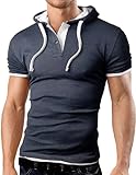 Grin&Bear Men's Hooded Polo Shirt
