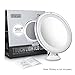 Cymas 7× Magnifying Lighted Makeup Mirror, 15 Min Auto Turn Off, Dimmable Daylight LED Travel Vanity Mirror, Compact, Cordless, 360 Rotation, Strong Locking Suction Bathroom Mirror