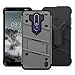 ZIZO Bolt Series Nokia 3.1 Plus Case Military Grade Drop Tested with Full Glass Screen Protector Holster and Kickstand MetalGray Black
