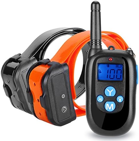 Dog Training Collar, Remote Pet Shock Collar, 100% Waterproof Rechargeable Collar 330yd Remote Dog Training Shock Collar with Beep, Vibra and Shock Electronic Collar (for 2 dogs)
