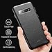 ESR Premium Real Leather Case for The Samsung Galaxy S10 Plus, Slim Protective Cover [Supports Wireless Charging] for The Samsung Galaxy S10 Plus (2019) - Black