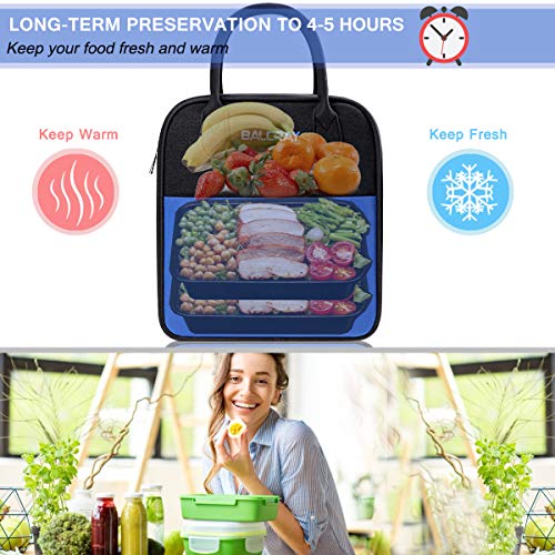 image for BALORAY Lunch Bag Leakproof Reusable Multi-functional Lunch Tote for W