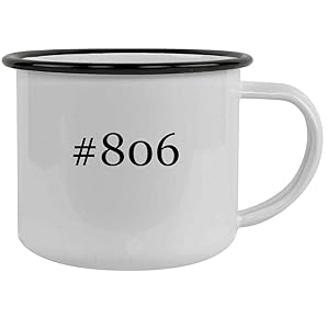 #806-12oz Hashtag Stainless Steel Camping Mug, Black