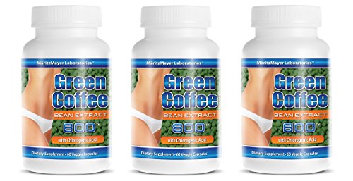 Pure Super Green Coffee Extract 800mg, 180 Capsules