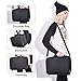 MelodySusie Travel Makeup Bag 3 Layers Makeup Organizer Case Makeup Train Case with Shoulder Strap for Women