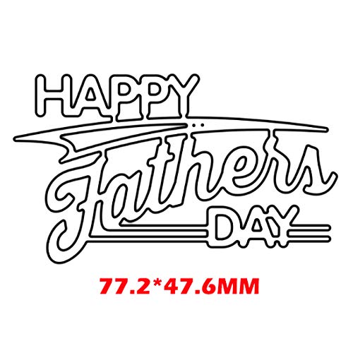 Metal Cutting Dies Valentines,Metal Cutting Dies for Scrapbooking Album Card Craft Dies,Nesting Die for DIY Embossing Stencils Love Make (Happy Father Day)