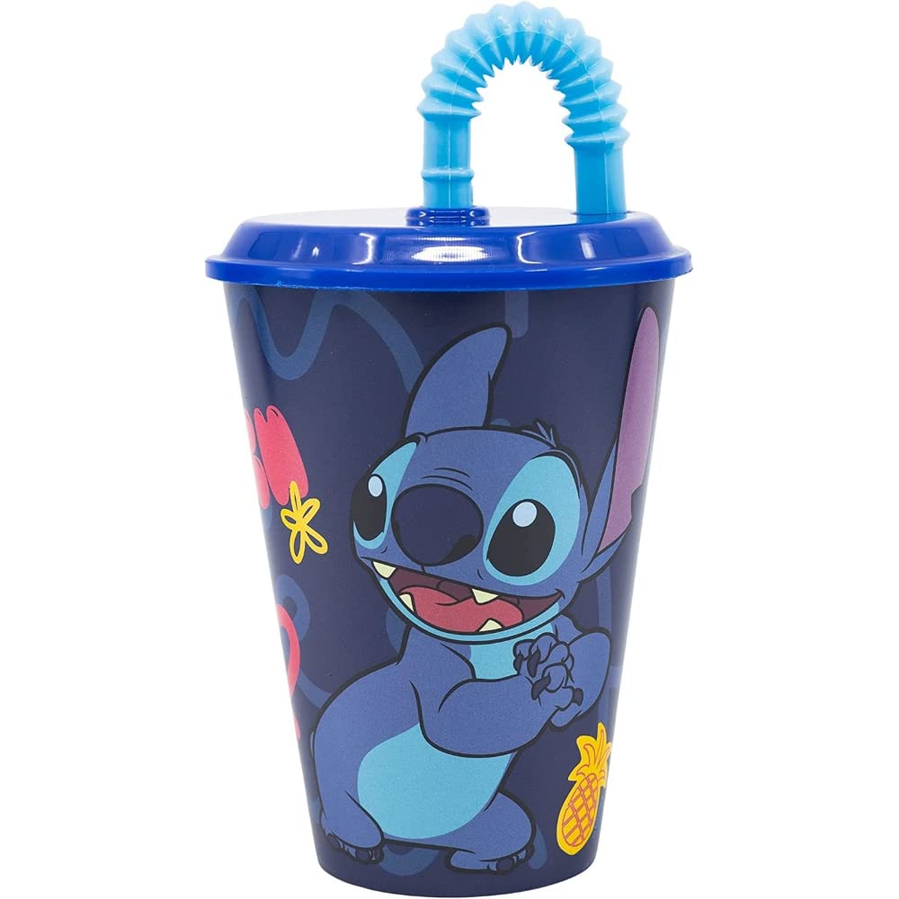 Stitch, Disney Kids Tumbler, Reusable Semi-Rigid Plastic, BPA Free, 430ml