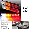 20-LED-Trailer-Tail-Lights-Glamouric-Brake-Rear-Lights-Turn-Signal-Reverse-Lamp-3W-IP65-Waterproof-RV-Stop-taillights-Red-Amber-White-for-Cars-Boats-Trucks-Pack-of-2