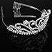 SUMERSHA Wedding Tiara with Comb Bridal Shining Rhinestones Crystal Headband Pageant Princess Bridal Prom Decoration Party Wear