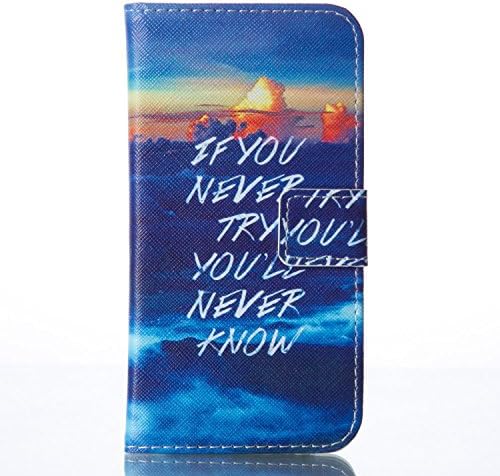 Daminfe Samsung Galaxy A5 2016 Wallet Case, Colorful Pattern Design Pu Leather Wallet Case Flip Protective Case Cover with Stand Function Card Slots for Samsung Galaxy A5 2016-Sunset Blue Sky