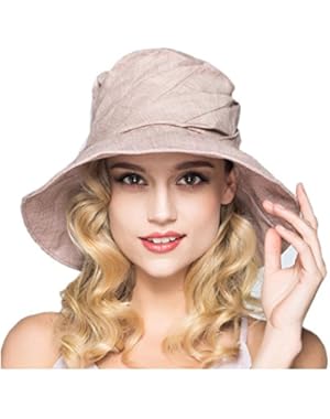 Women's Foldable Bucket Hat Wide Brim Hats Cloche Sun Cap Beach Shade Caps