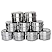 Nellam Stainless Steel Magnetic Spice Jars - Bonus Measuring Spoon Set - Airtight Kitchen Storage Containers - Stack on Fridge to Save Counter & Cupboard Space - 9pc Organizers in Silver