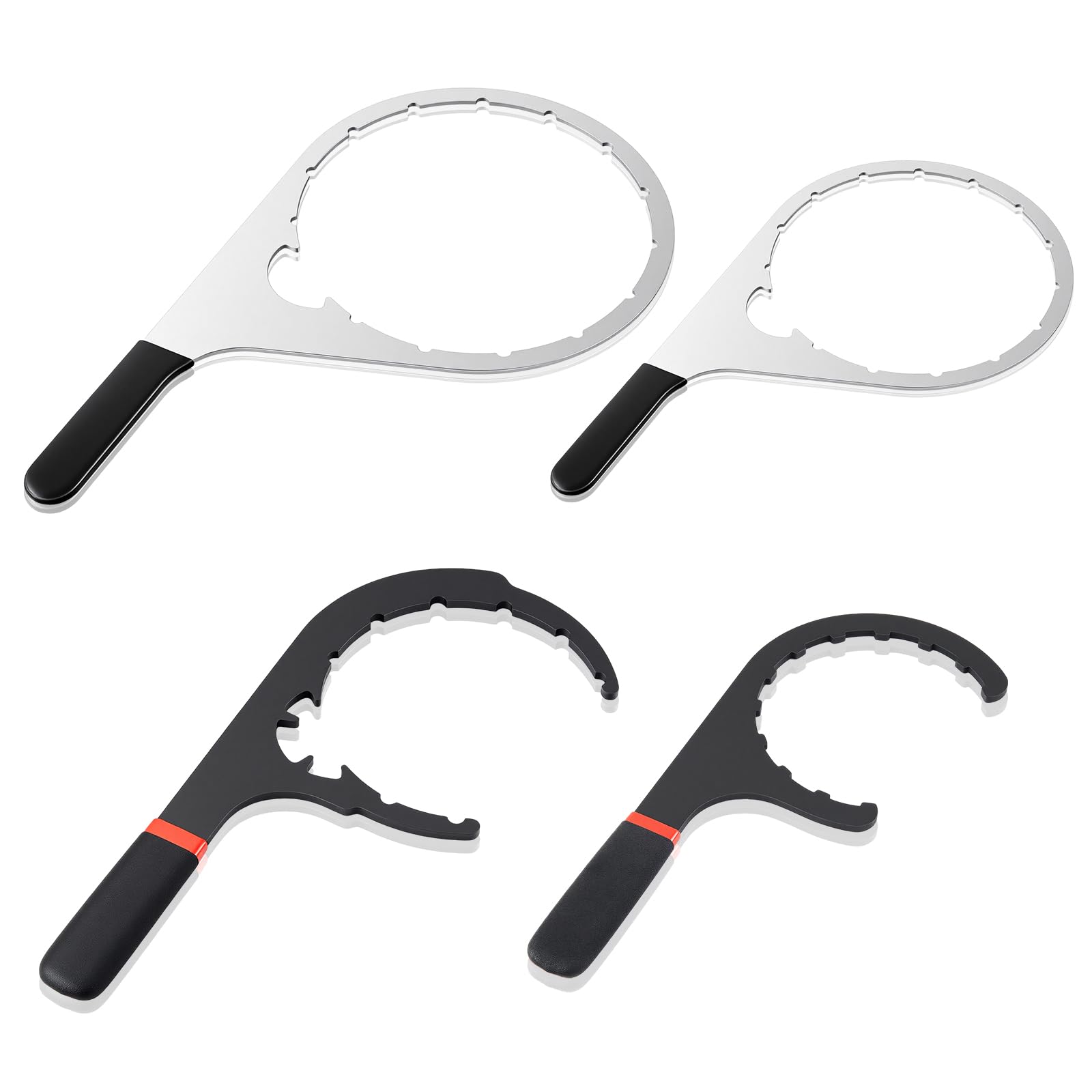 Photo 1 of Lanties 4 Pcs 4.6'', 5'', 6'', 8'' Fuel Filter Wrench Set, Compatible with Various Fuel Filter Size Include Water Separator, Engines