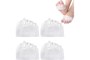 Deedlite BRlZA Toe Sleeves, Silicone Toe Separators for Women & Men, Breathable Soft and Comfortable Gel Foot Cushions, Ideal for Daily Wear (Transparent)