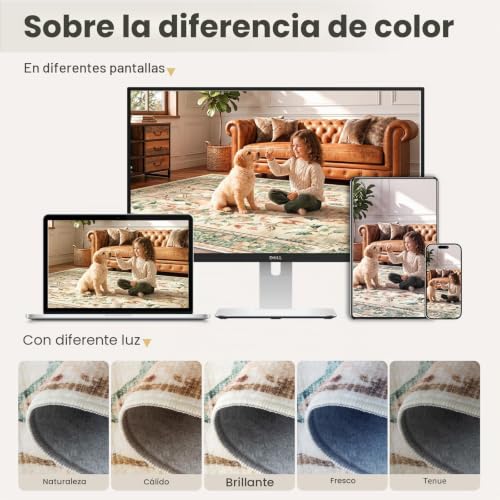 IKALIFE Carpet Salon Vintage 16x230cm Washable Green | Large Machine Washable Rug Short Pile Floral Non Slip Soft Living Room Bedroom Dining Room