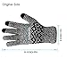 LETHMIK Wool Lined Knit Gloves Warm Winter Mens 3 Touchscreen Fingers for SmartPhones Black