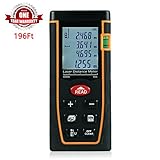 Acekool Laser Distance Meter Range Finder Build Measure Device Test Tool (196Ft)