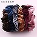 Lovef 7PCS Soft Elegant Velvet Hair Scrunchies Elastic Hair Bands Ties Donut Hair Ponytail Holder Hair Accessories