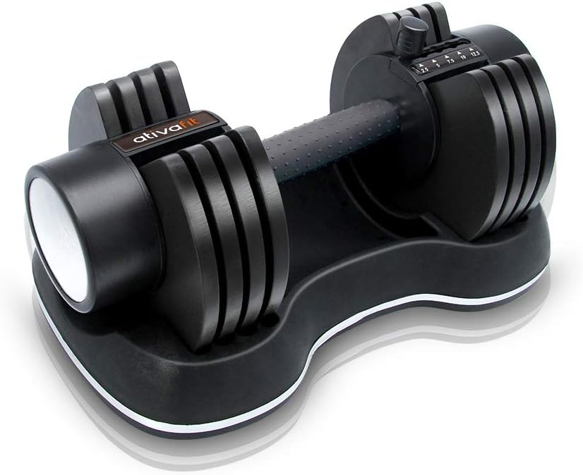 ATIVAFIT Adjustable Dumbbell 27.5 lbs Weights for Gym Home (Single)