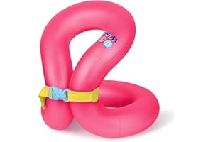 HYFOO Floaties Swim Vest for Child, Portable Inflatable Pool Floats Swimming Ring with Adjustable Safety Buckle, Safety Swim Arm Bands with Double Surround Air Bag, Durable Float Tube for Kids