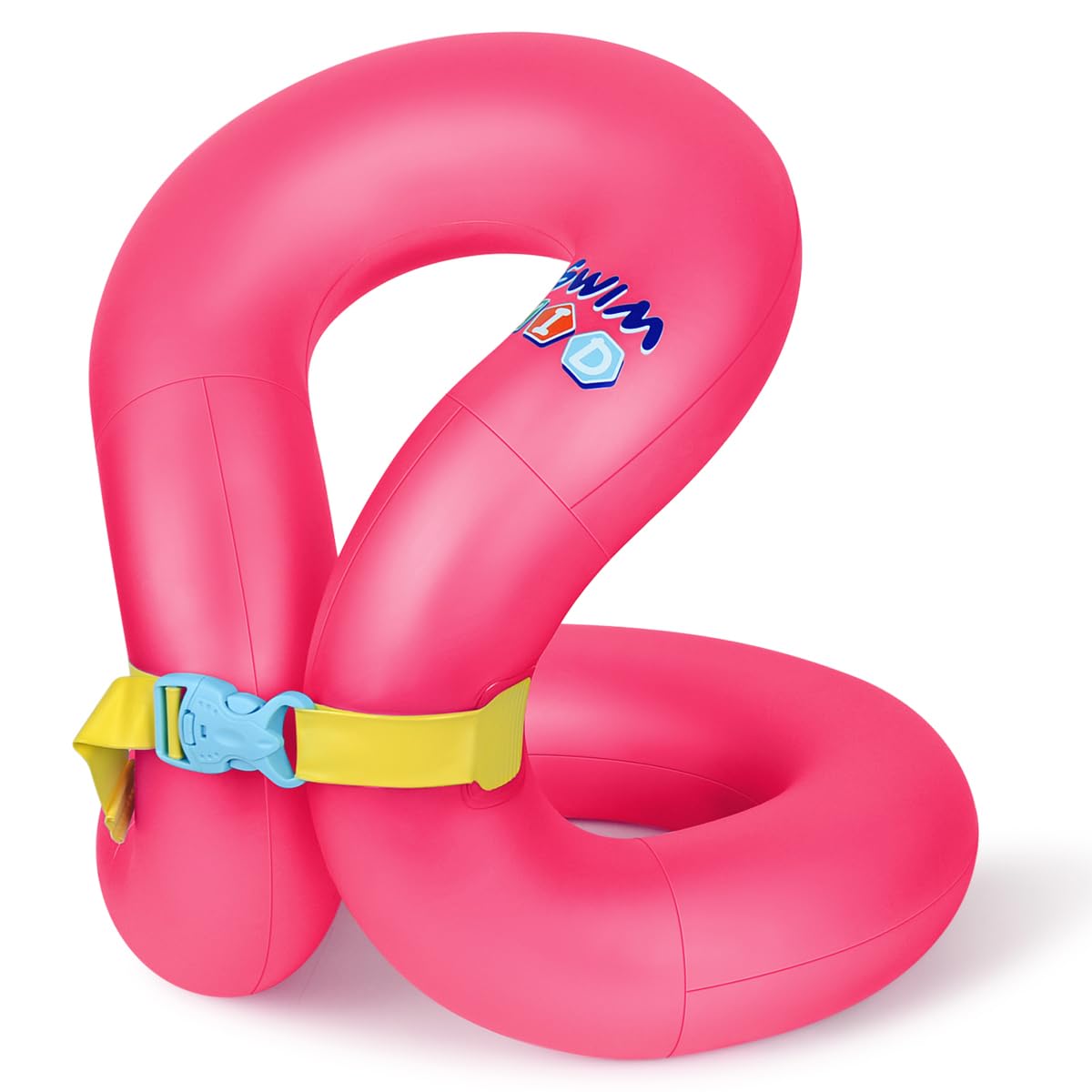 Photo 1 of Hyfoo Floaties Swim Vest for Child, Portable Inflatable Pool Floats Swimming Ring with Adjustable Safety Buckle, Safety Swim Arm Bands with Double Surround Air Bag, Durable Float Tube for Kids 7-14yrs