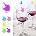 Wine Glass Markers Set of 12 Silicone Drinking Glass Charms Washable Flamingo and Unicorn Pattern