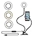 Selfie Ring Light with Cell Phone Holder for Live Stream and Makeup, Soobuy Phone Clip Holder with 3 Light Mode & 10 Level Brightness, LED Desk Lamp for Video Recording, Video Calls, Bedroom, Kitchen