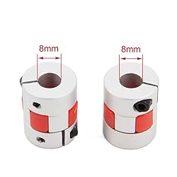 Zeberoxyz 2PCS 8mm to 8mm Aluminium Plum Flexible