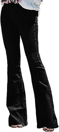 black ripped bootcut jeans