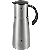 Vucchini Oil Dispenser Bottle Stainless Steel-Auto Flip Kitchen Oil and Vinegar Dispenser Set With Automatic Cap and Stopper - 12.8 oz Non-drip Spout Cruet Bottle