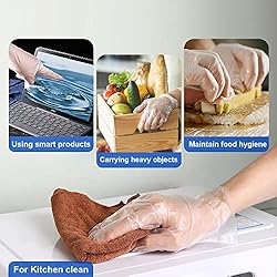 PROMEDIX P 200Pcs Disposable Gloves,Hybrid Plastic