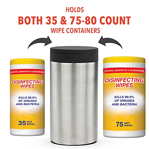 Spectrum Decorative Disinfecting Wipes Container (Satin Nickel) Refillable Dispenser For