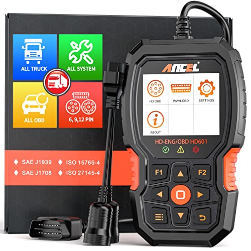 ANCEL HD601 Heavy Duty Truck Scanner Diesel Diagnostic Scan Tool, Check