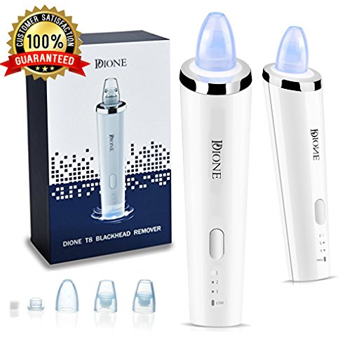 Electric Blackhead Remover Tool Pore and Acne Vacuum Extractor Machine - Includes 3 Replaceable Suction Caps. Perfect Oil, Dirt and Dead Skin Remover, Skin Cleanser