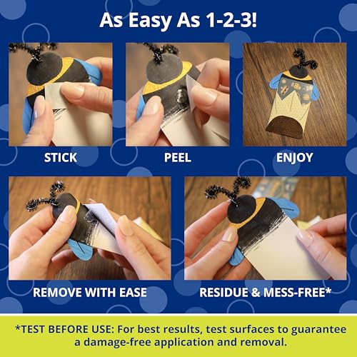 Glue Dots, Removable Dots, Double-Sided, 1/2