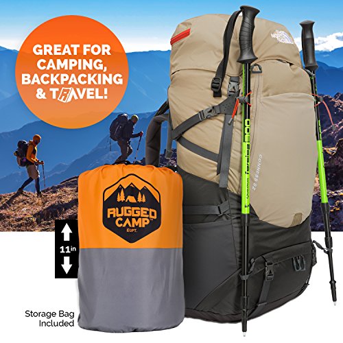 Self Inflating Sleeping Pad - Sleep Comfortably In The Outdoors - Camping Gear and Accessories For Hiking, Backpacking, Travel - Lightweight and Compact Camping Mat by Rugged Camp (orange)